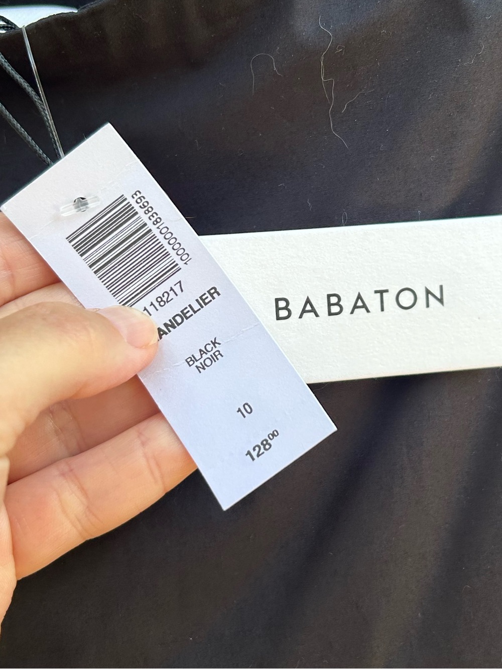 Babaton Chandelier Black Poplin Skirt, BNWT, size 10 - Picture 7 of 9